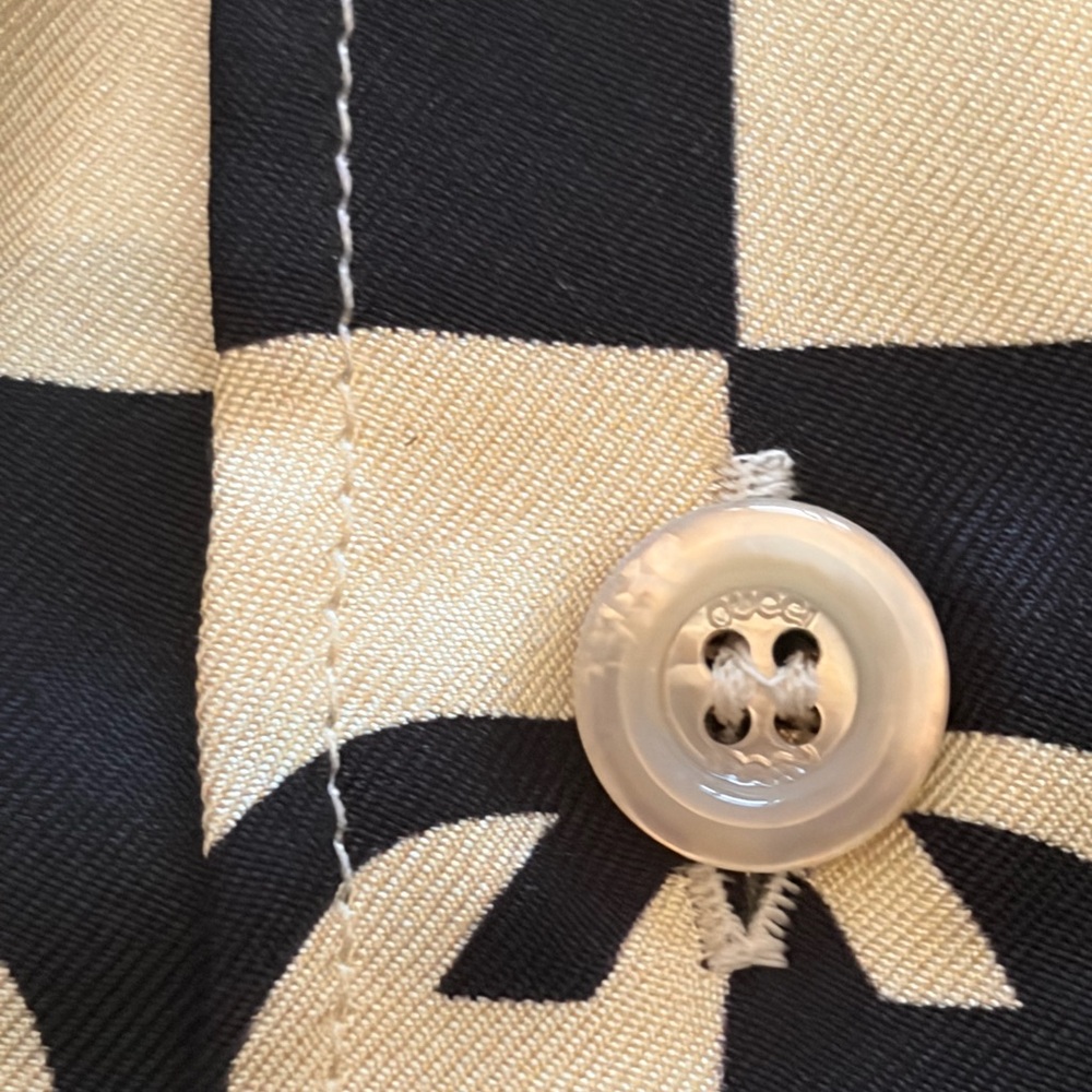 The Gucci North Face collab Black and Cream Patterned Shirt - Picture 3 of 6